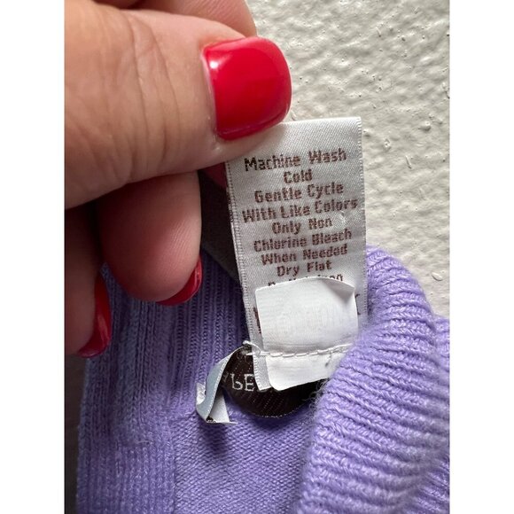 Drapers and Damons Sweater Faux Turtle Neck Lavender Size 2x - Picture 4 of 6